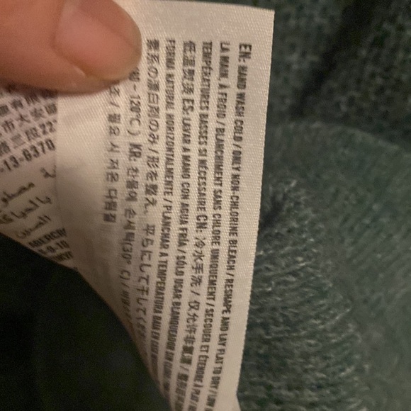 A&F ABERCROMBIE & FITCH Sage Green Zip Detail Cozy Knit Pullover Sweater Small - Picture 6 of 6